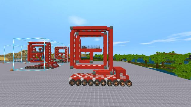 迷你世界：擎天柱教你做消防云梯车，详细图文教程，一学就会