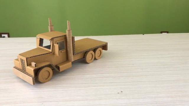 迷你纸板卡车模型，制作起来很简单，关键是很有创意（图解）