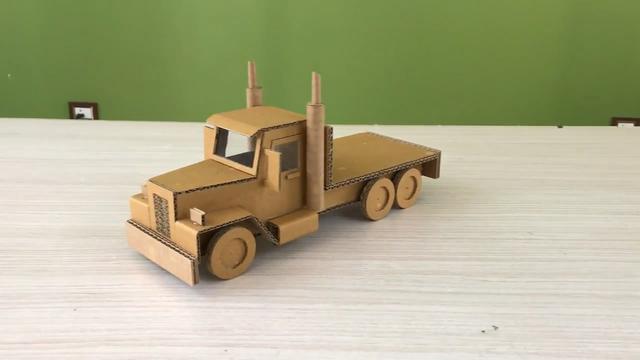 迷你纸板卡车模型，制作起来很简单，关键是很有创意（图解）