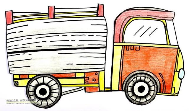 创意儿童画教程｜公路上的汽车