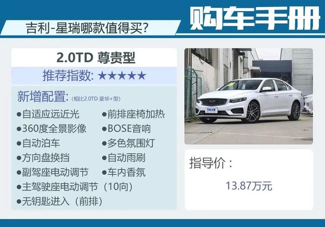 星瑞：11.37万起！2.0T发动机+越级轴距！这辆中国轿车实力真强