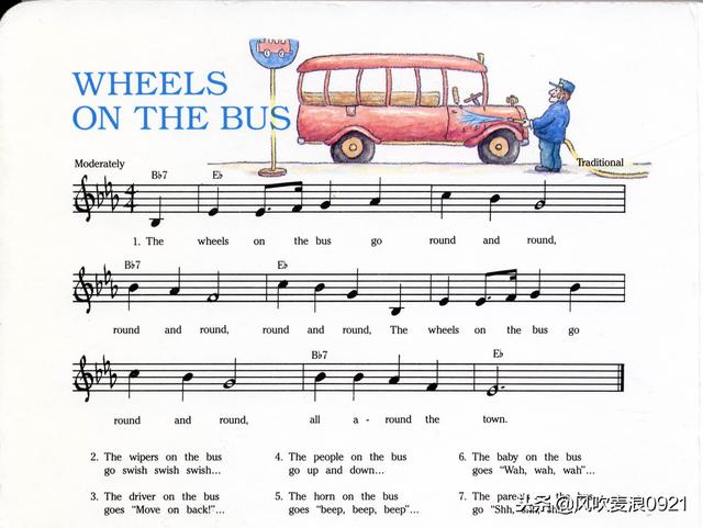 有声英语绘本 The wheels on the bus 公交车的车轮