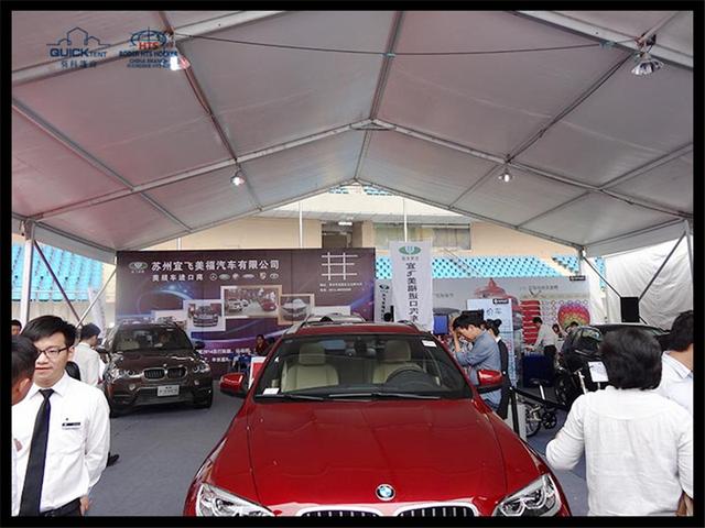 杭州二手车交易市场——用了一款篷房展厅直接将车子买到爆