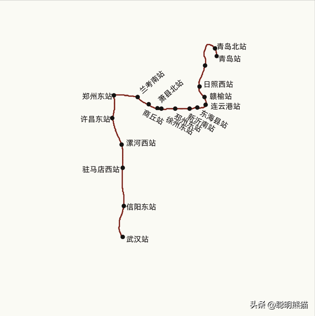 G260次由青岛开往武汉，全程1349公里，极低概率改线日兰高铁运行