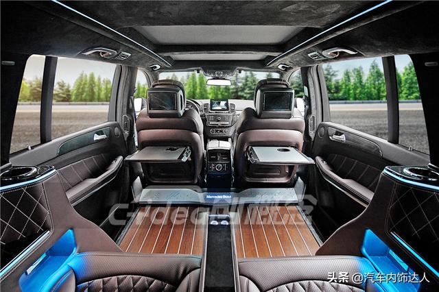 奔驰GLS63改装豪华翻毛皮顶棚，彰显奢华和大气