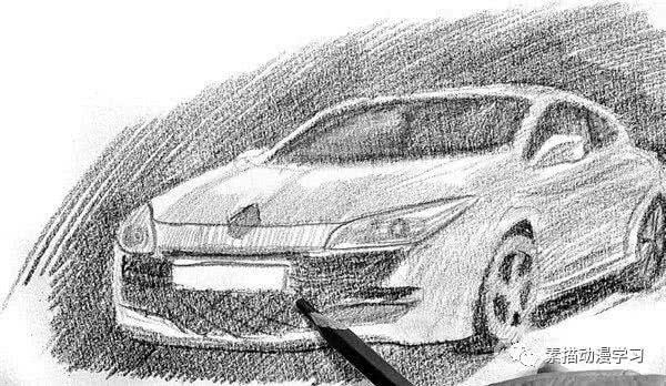 素描：轿车的绘画步骤