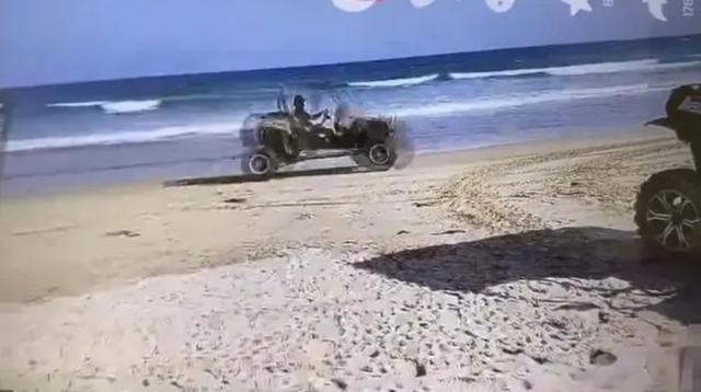 网友曝光惨烈车祸视频！开沙滩车不慎翻车，妻子不幸遇难