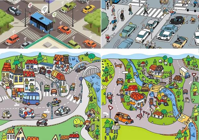 儿童画教程｜交通工具的绘画与创想《忙忙碌碌的小汽车》