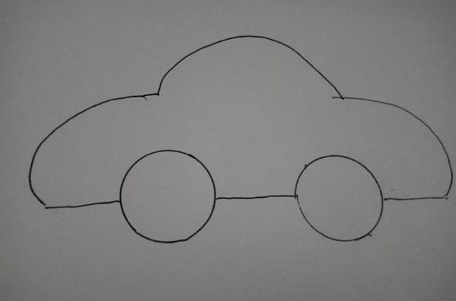 小轿车怎么画，小轿车简笔画步骤