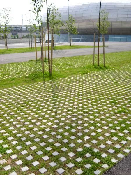 一种用于停车场的生态砖，车压过一样长草？绿色停车位首选