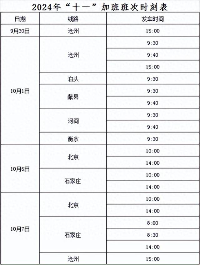 公布!邯郸汽车客运总站最新班次时刻表