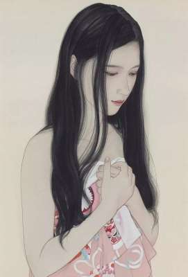 日本裸体美女艺术(日本女画家唯美工笔人体绘画作品)