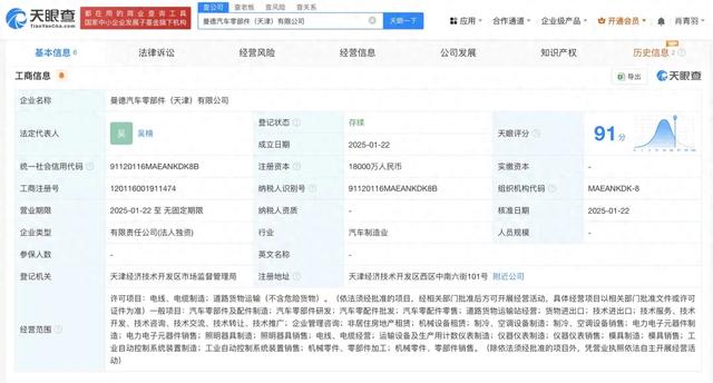 注册资本1.8亿!长城汽车天津成立新公司+新项目公示!