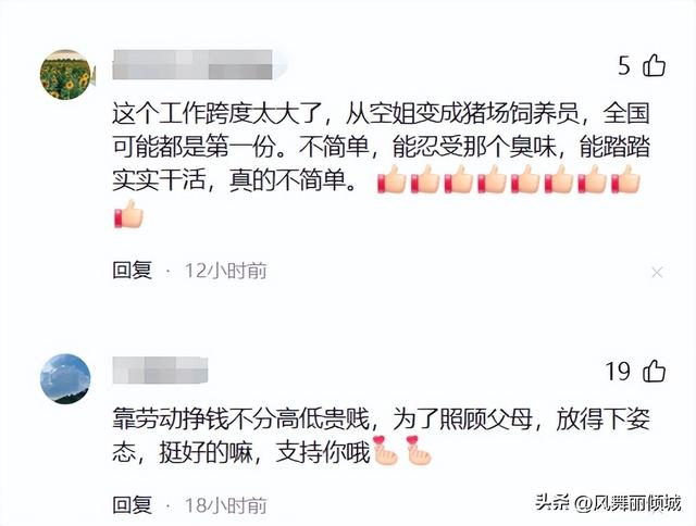 从天上到地上,“空姐变身养猪女王”:人被腌入味了,钱却赚麻了