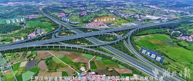 加速迈入六环时代,武汉都市圈环线北段最大枢纽互通开工建设