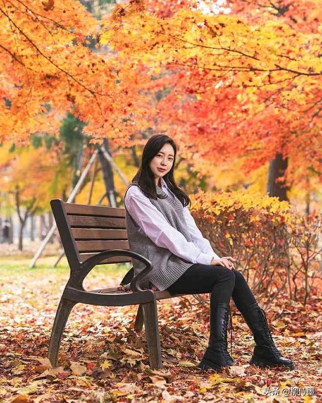 又是一年红叶季,人像照片拍高级,唯美浪漫有气质