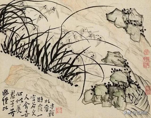 古今书画鉴赏|清代著名画家李鱓粗笔花卉十二册,墨色淋漓…