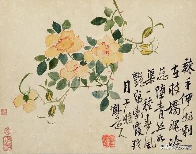 古今书画鉴赏|清代著名画家李鱓粗笔花卉十二册,墨色淋漓…