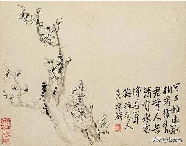 古今书画鉴赏|清代著名画家李鱓粗笔花卉十二册,墨色淋漓…