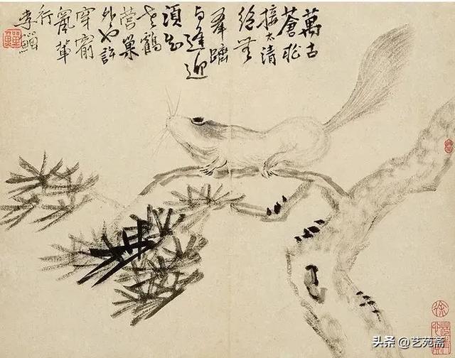 古今书画鉴赏|清代著名画家李鱓粗笔花卉十二册,墨色淋漓…