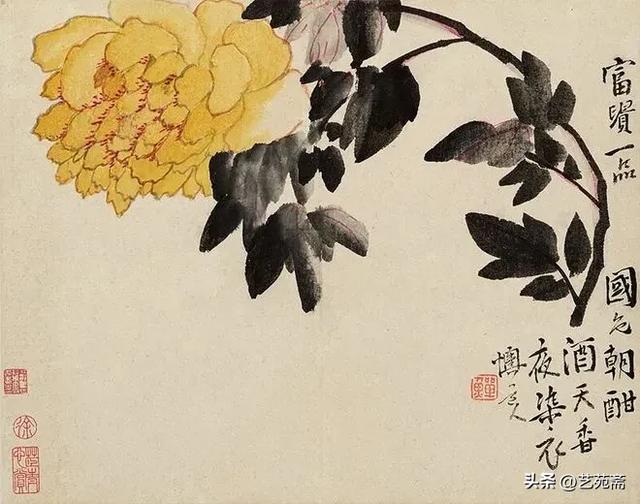 古今书画鉴赏|清代著名画家李鱓粗笔花卉十二册,墨色淋漓…