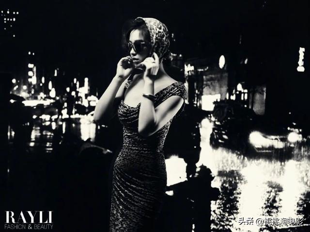 女星朱珠港风女郎写真大片,红唇烟熏妆凌乱发丝神秘美艳