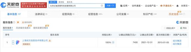阅文旗下红袖添香公司增资至7400万