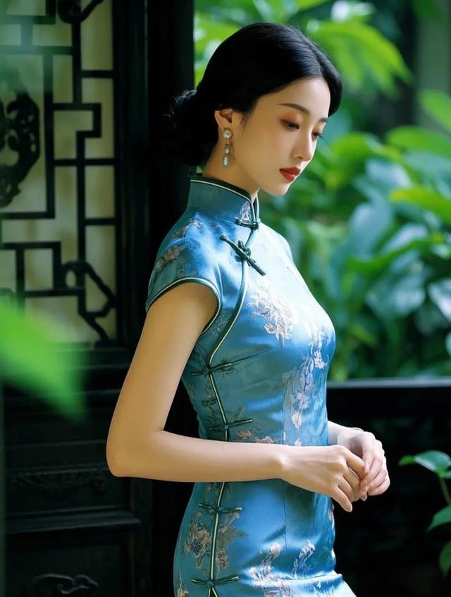 旗袍美女,身材曼妙得让人看直眼!