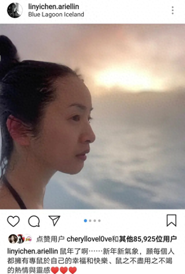 林依晨晒泳装照拜年,37岁素颜似少女,笑容和当年的湘琴一模一样