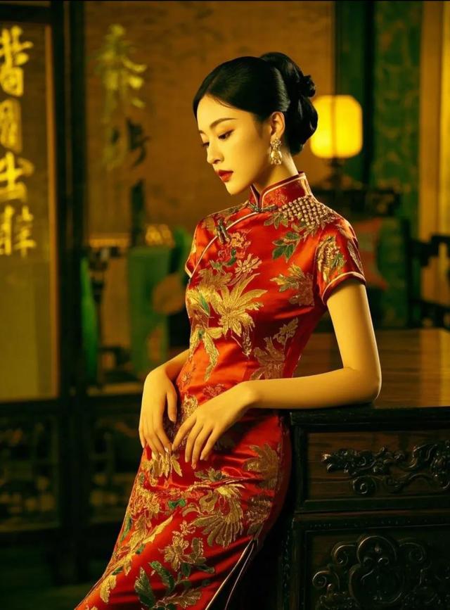 旗袍美女,身材曼妙得让人看直眼!