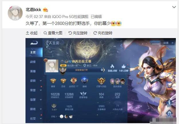 王者荣耀各个英雄的天花板玩家都是谁?(打野篇)
