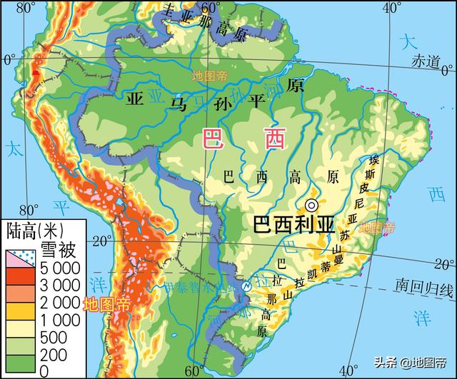 世界七大洲地形图(12图)