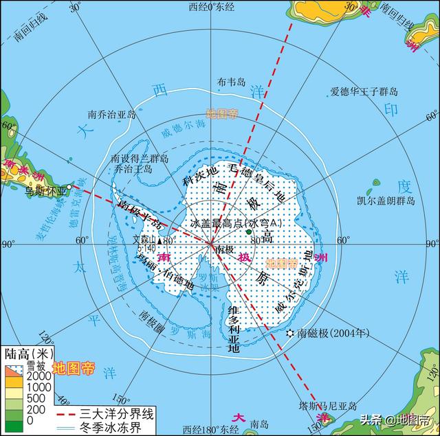 世界七大洲地形图(12图)