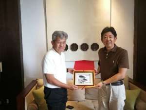 柳田(日本书法家柳田泰山一行到访安徽省侨联)