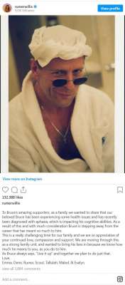 布鲁斯威利斯(英雄迟暮，布鲁斯·威利斯因失语症宣告息影)