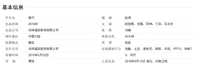 一部猎户抗击日寇的抗战大剧《猎刃》剧情介绍