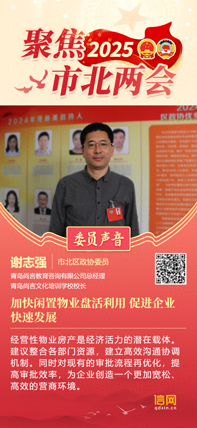 市北区政协委员谢志强:加快闲置物业盘活利用 促进企业快速发展