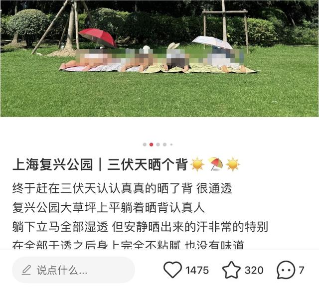 上海多家公园出现“辣眼睛”一幕:不论男女都在撩衣晒背?园方成了“三夹板”……