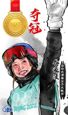谷爱凌获金牌(惊天一跳谷爱凌，中国第三金)