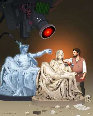 大尺度照片(爆红INS的25张大尺度插画，让人看完头皮发麻：第一张就不做人…)