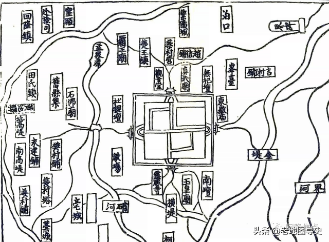 两省四县古地图中的回隆镇