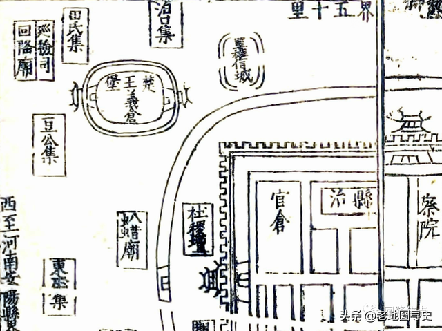 两省四县古地图中的回隆镇