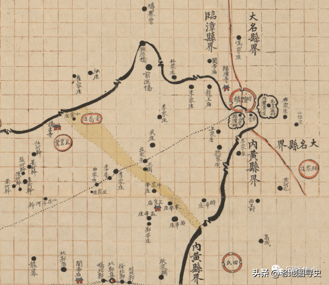 两省四县古地图中的回隆镇