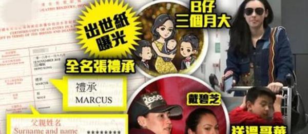 张柏芝三胎儿子姓名被曝光,儿子与父亲无法律关系