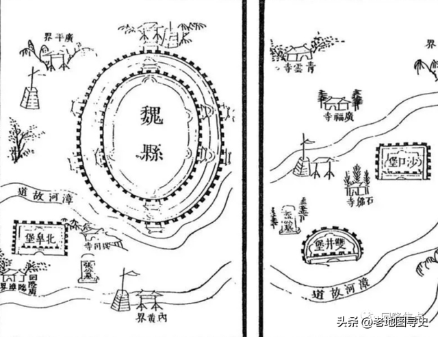两省四县古地图中的回隆镇