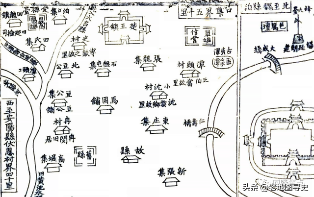 两省四县古地图中的回隆镇