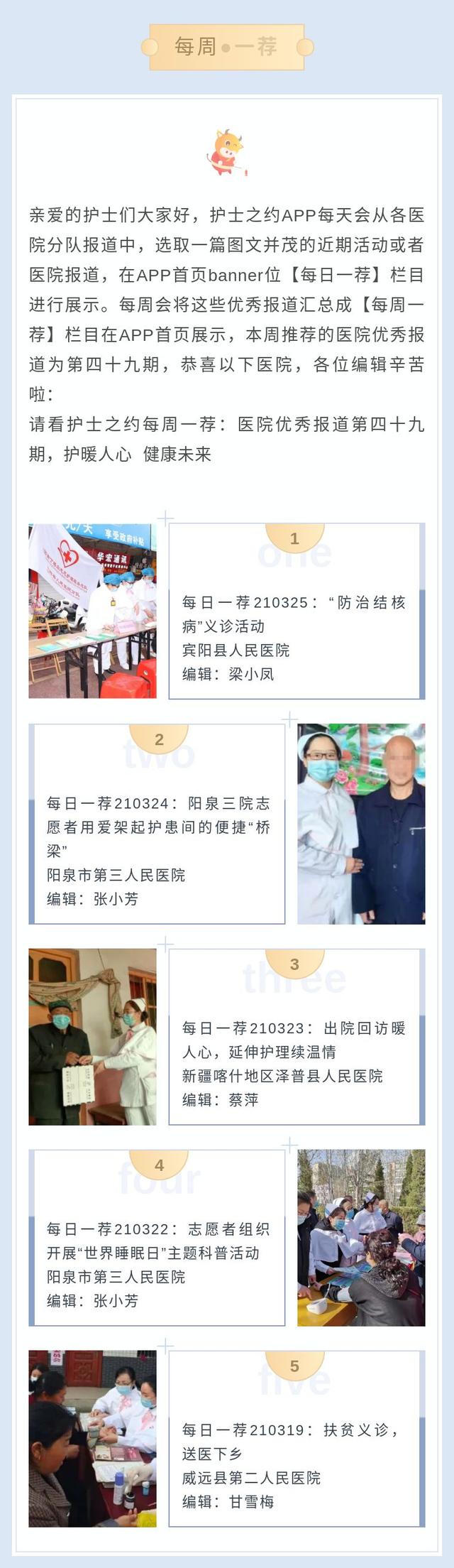 护士之约丨每周一荐:医院优秀报道第四十九期,护暖人心健康未来