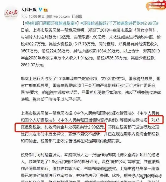 人民日报点名批评的4位明星,逃税漏税,煽动网暴,无人值得同情
