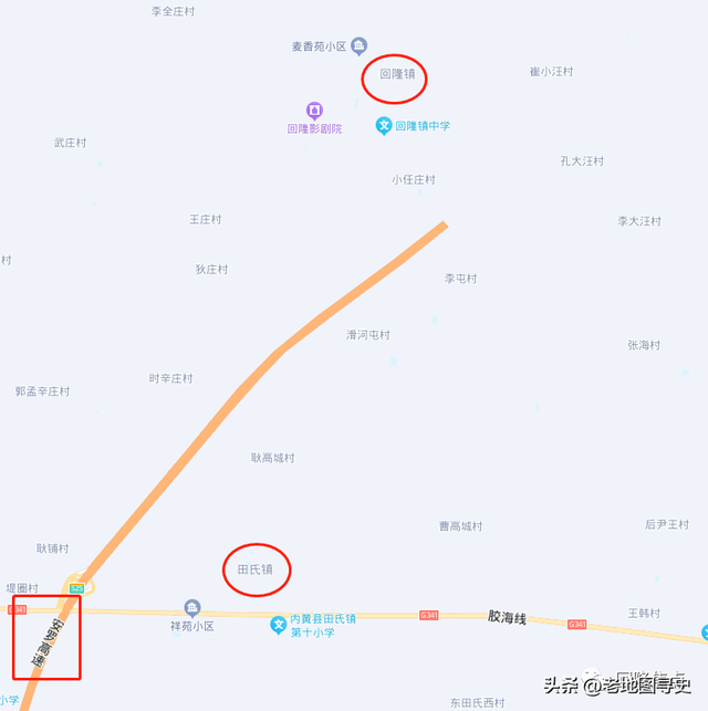 两省四县古地图中的回隆镇