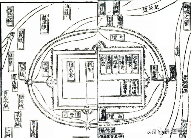 两省四县古地图中的回隆镇